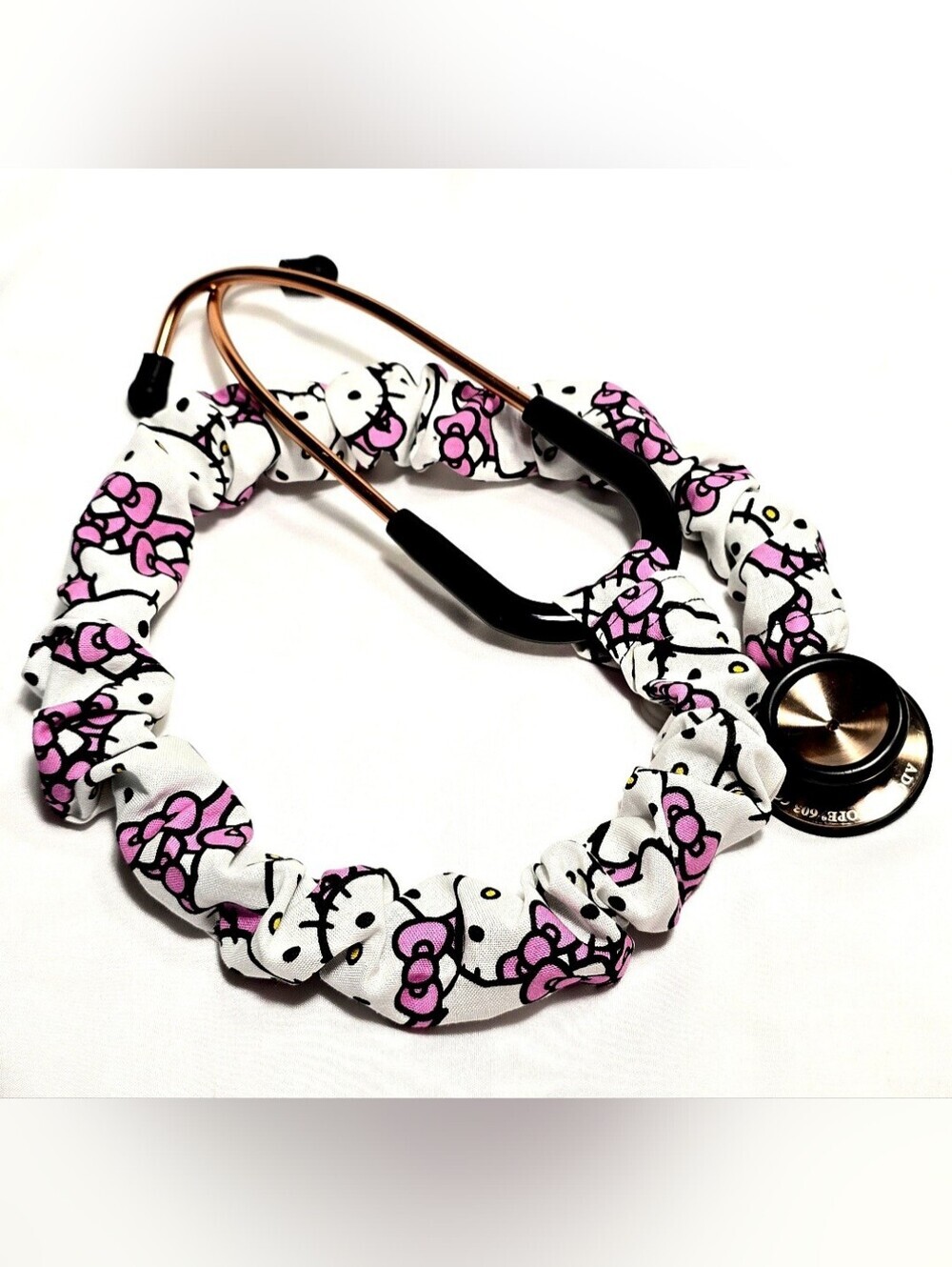 Handmade  White Hello Kitty Colorful Stethoscope Sleeve: Washable Cotton Cover